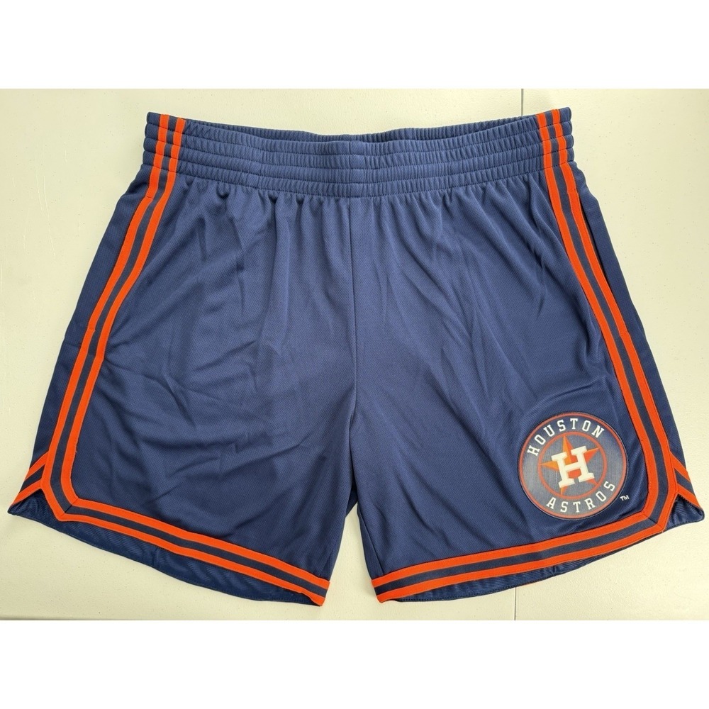 Houston Astros MLB Mesh Mitchell & Ness Mens Shorts Navy Blue Large‎